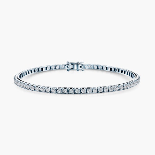 Bransoletka tenisowa Share Your Love 3,0mm: białe złoto, diamenty laboratoryjne